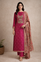 Banarasi Silk Dress Material with Fancy Dupatta